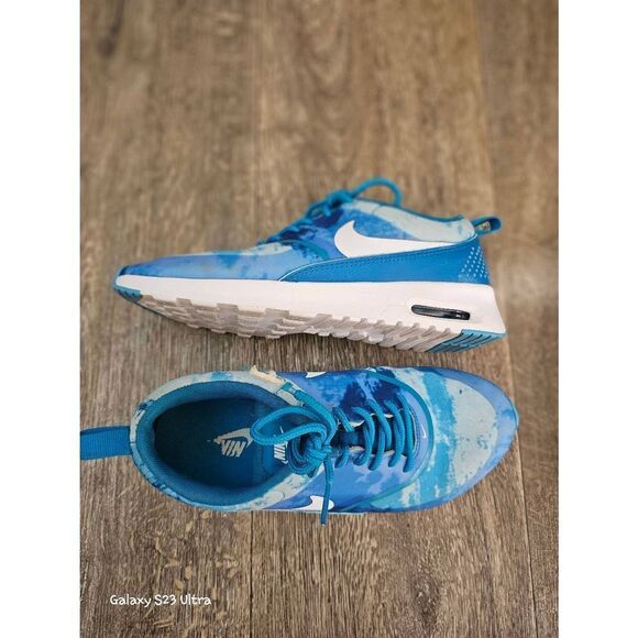 Nike Air Max Thea Print Blue Lacquer White EUC - Picture 6 of 13